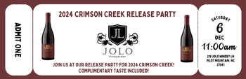 2024 Crimson Creek Release Party Dec 6th 11AM